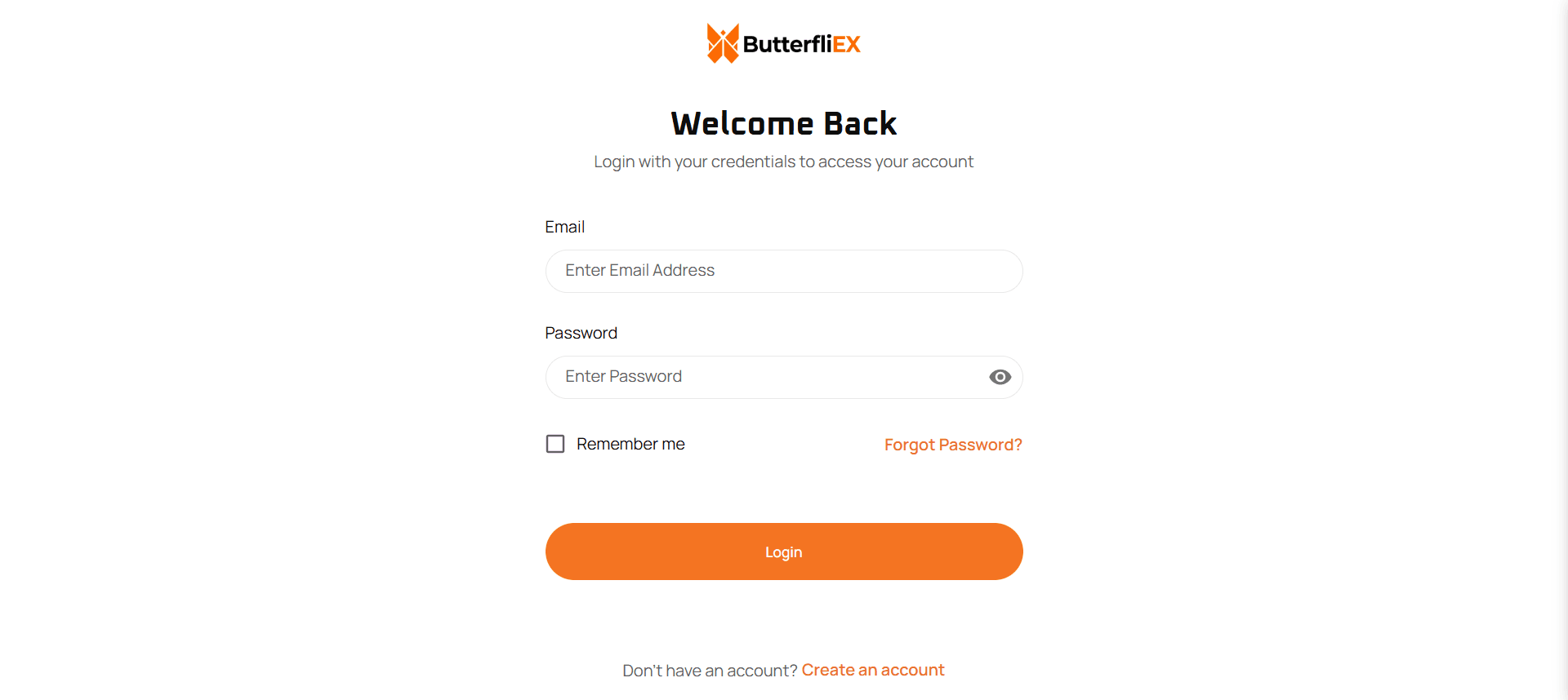 User Login Page — ButterFliex by Christian Mbah