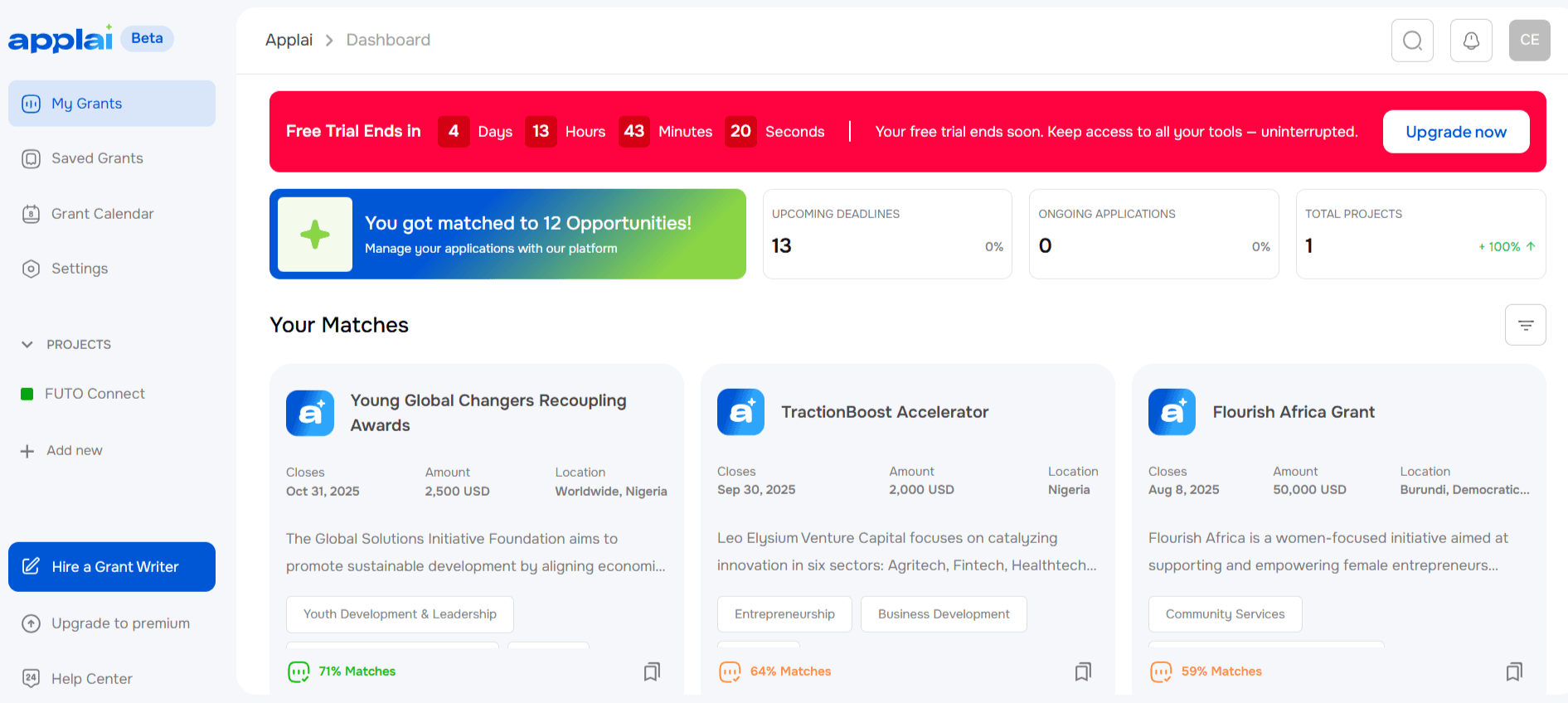 Grants Matching Platform — Applai by Christian Mbah